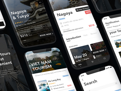 Travel Booking App UI Kit app design creative mobile app travel app ui uiux