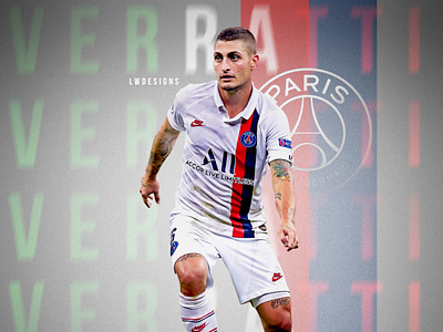 Marco Verratti - PSG design football football club football design football edit footballer gfx illustration ligue 1 lionel messi mbappe neymar jr paris saint germain photoshop poster psg soccer edit wallpaper