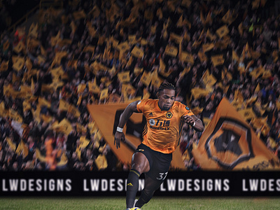 Adama Traore - Wolves adama adama traore bpl design europa league europe fifa fifa 20 football football club football design football edit footballer illustration photoshop poster premier league smsports wallpaper wolves