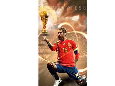 Sergio Ramos - 'World Cup Winner' design fifa 20 football football art football club football design football edit footballer illustration la liga photoshop poster real madrid sergio ramos soccer soccer design soccer edit spain wallpaper world cup