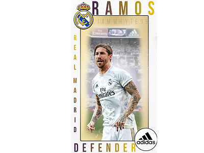 Sergio Ramos - Real Madrid Player Card Profile/Trading Card design fifa fifa 20 football football club football design football edit footballer illustration photoshop player profile poster real madrid sergio ramos soccer soccer design soccer edit trading card wallpaper