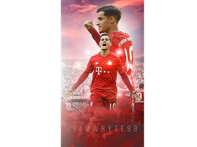 Philippe Coutinho - Bayern Munich's Brazilian Flair bayern munich bundesliga coutinho design football football designs football club football design football edit football logo footballer germany illustration photoshop poster soccer soccer design soccer edit wallpaper