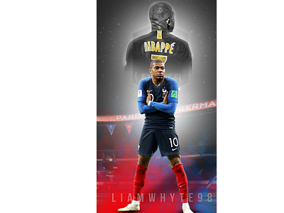 Kylian Mbappé Goal France Football World Soccer Fans Art Mural - AFFICHE  20x30