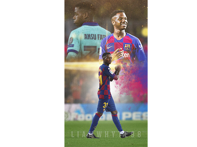 Ansu Fati - Youngest Ever Barcelona Goal Scorer ansu fati ansu fati design ansu fati edit barcelona barcelona design barcelona edit design fc barcelona fifa design fifa edit football football club football design football edit footballer illustration photoshop poster soccer edit wallpaper