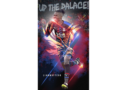 Wilfried Zaha - Passion of Crystal Palace crystal palace crystal palace fc design fifa fifa 20 football football club football design football edit footballer illustration photoshop poster premier league premier league edit wallpaper zaha zaha edit