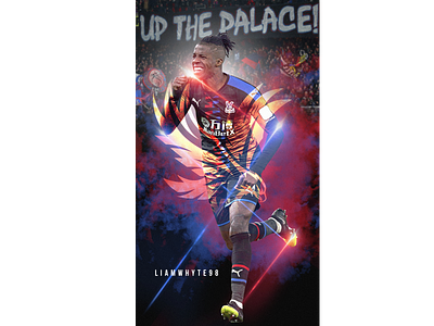 Wilfried Zaha - Passion of Crystal Palace crystal palace crystal palace fc design fifa fifa 20 football football club football design football edit footballer illustration photoshop poster premier league premier league edit wallpaper zaha zaha edit