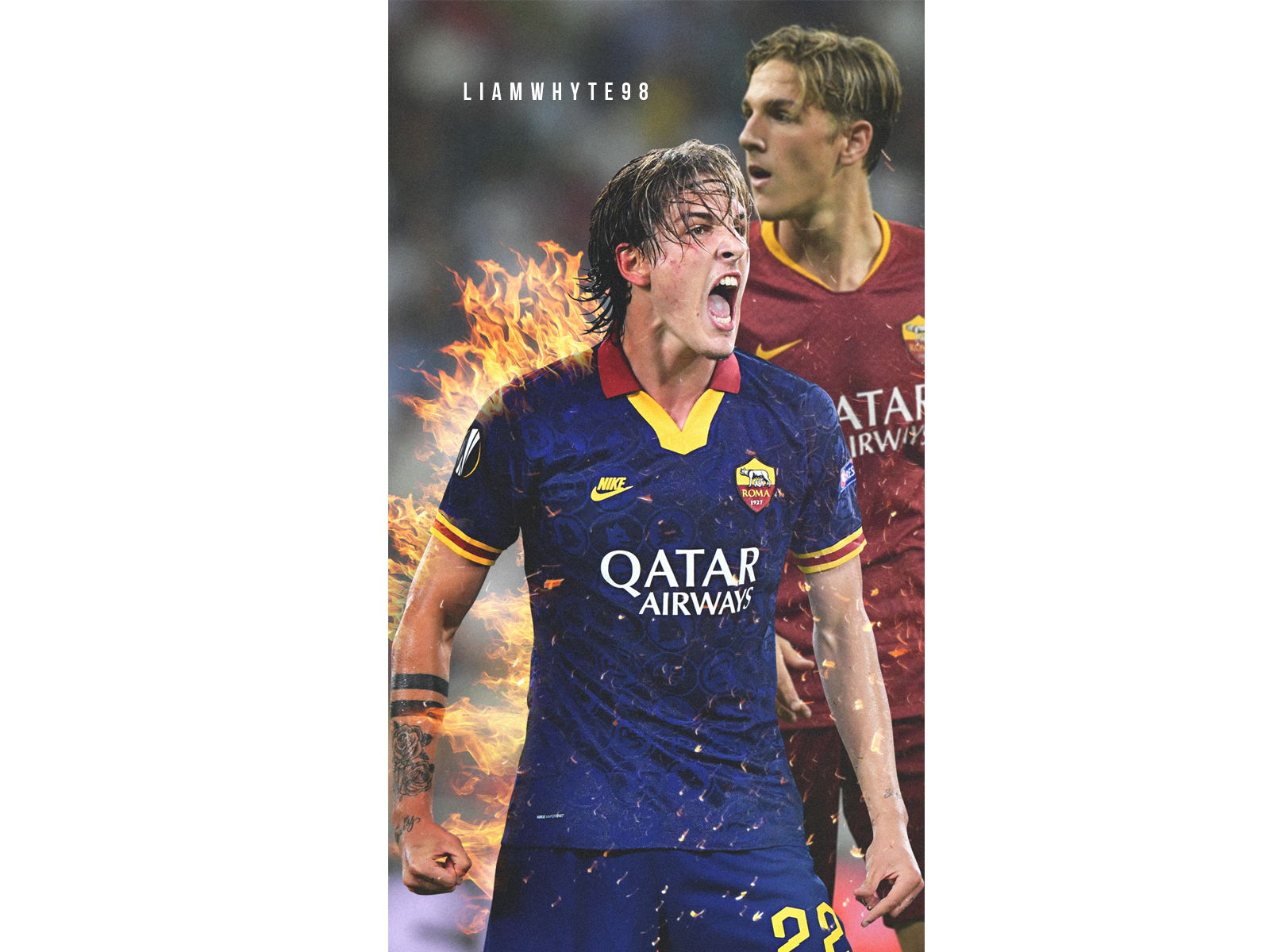 Nicolò Zaniolo - AS Roma's Wonderkid as roma as roma edit design fifa fifa 20 football football club football design football edit footballer illustration lionel messi photoshop poster roma roma edit serie a wallpaper