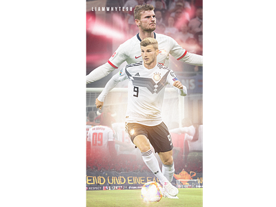 Timo Werner - RB Leipzig's Goal Scorer bundesliga bundesliga edit design fifa 20 fifa 20 edit football football club football design football edit footballer illustration lionel messi lionel messi edit photoshop poster wallpaper