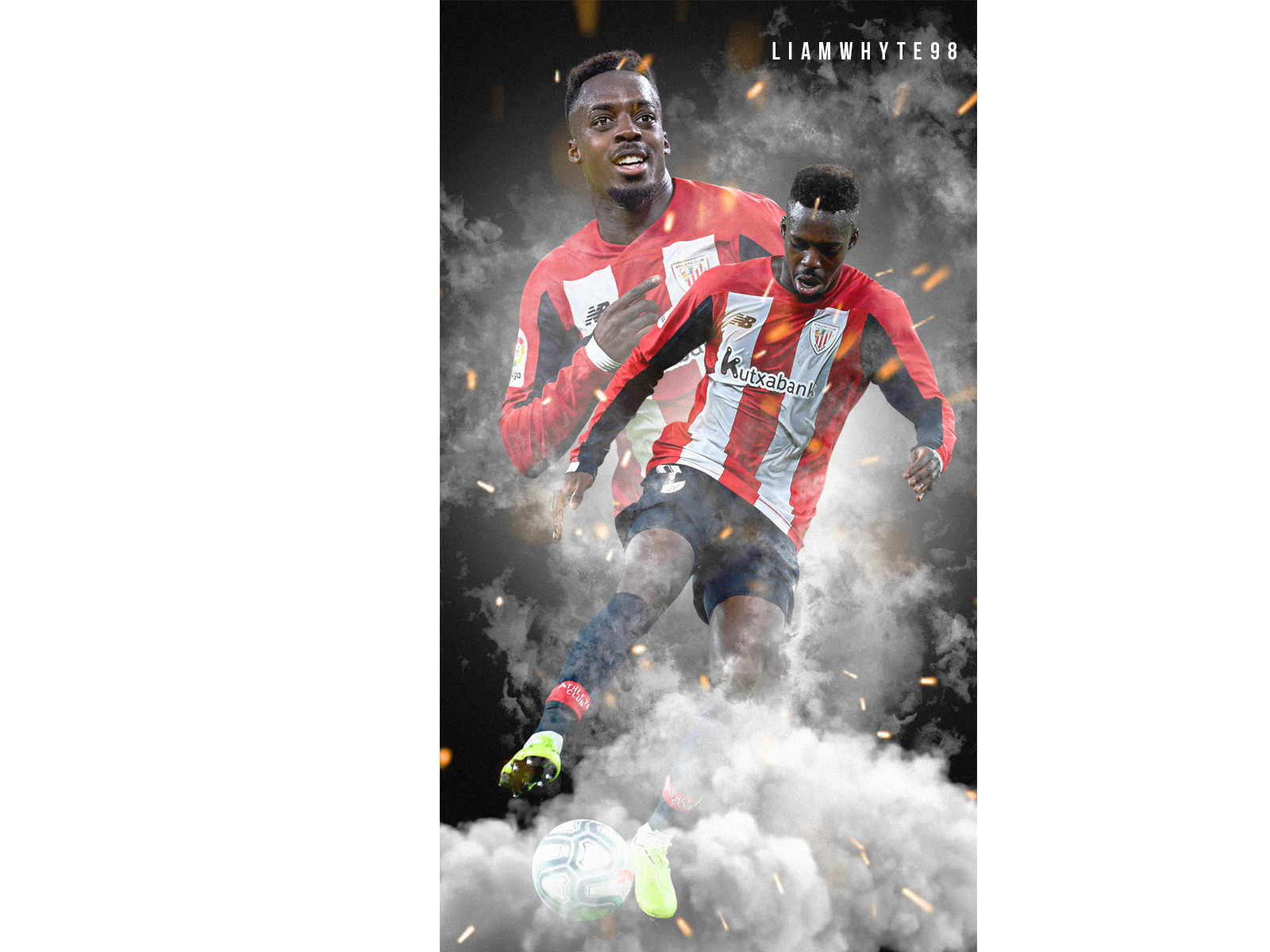 Inaki Williams - Athletic Bilbao's History Maker design fifa 20 football football club football design football edit footballer illustration la liga la liga edit lionel messi lionel messi edit photoshop poster soccer edit wallpaper