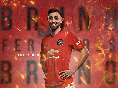 Bruno Fernandes - Manchester United design fifa fifa 20 fifa 20 edit football football club football design football edit footballer illustration lionel messi lionel messi edit man united photoshop poster premier league soccer edit wallpaper