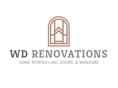 WD Renovations Logo construction frank lloyd wright logo