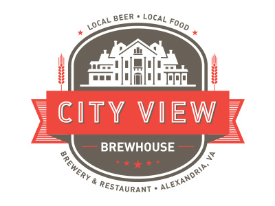 City View Brewhouse Logo bar beer branding brewery historic logo restaurant