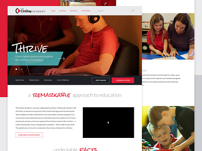 CinDay Academy Website Redesign academy responsive website school uiux web design