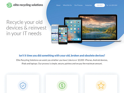 Elite Recycling Website branding craftcms logo responsive responsive website ui web design website