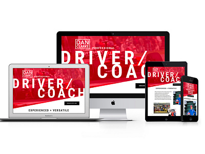 Dan Clarke Racing Website Redesign expressionengine racing responsive responsive website ui uiux web design