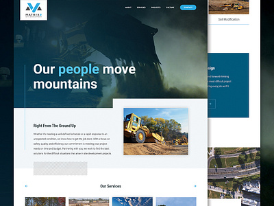 Matrix5 Website Design branding construction craftcms excavation responsive responsive website ui uiux web design website