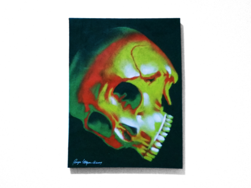 Art for sale! canvas artforsale graffiti skull