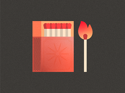Sizzle fire flame illustration match matchbox matches sizzle