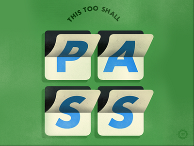 This Too Shall Pass lettering quote typography