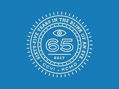 65th Anniversary 65 anniversary blink branding eye logo