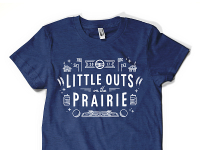 Little Outs on the Prairie beer can cabin can global prairie house illustration kickball shirt tshirt wheat