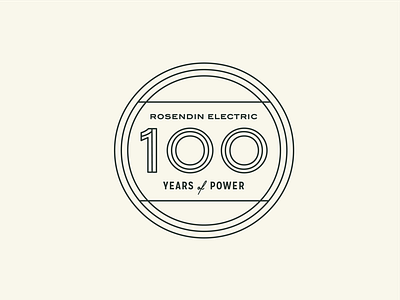Unused Anniversary Logo 100 years anniversary anniversary logo branding electricity letters logo logomark power type typography