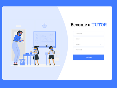 DailyUI-001 School Registration Page for teachers ui