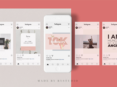 MNML Social Media Pack & Stories agency blog branding clean design design facebook fashion feminine instagram instagram post instagram stories instagram template lifestyle minimalist modern photoshop pinterest social media pack twitter ui