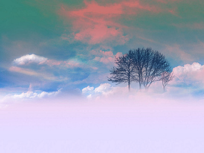 Cloud Trees clouds cover landscape music record tree