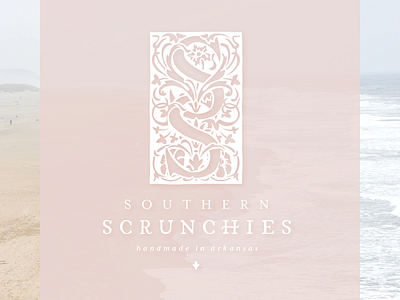 Southern Scrunchies Logo // Unused branding design drawing hand drawn hand lettering identity illustration lettering logo type