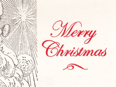 Merry Christmas correspondence lettering