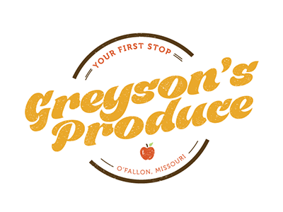 Greyson's Produce branding farmers market logo produce