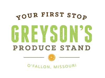 Greyson's Produce #2 branding farmers market logo produce