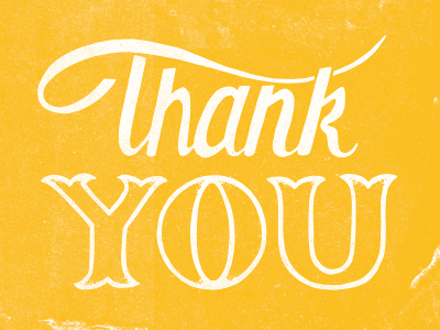 Thank Yous card drawn freelance hand lettering thank you typography