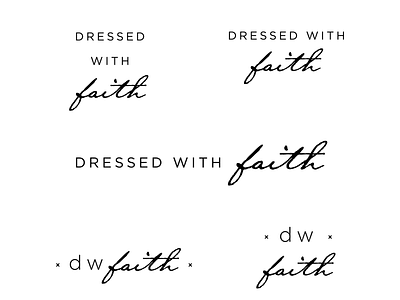 Dressed with faith apparel logo branding design faith logo identity logo logo design type typography
