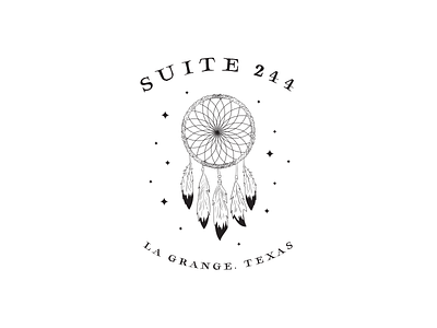 Suite 244 Logo Concept branding design dream catcher hand drawn identity illustration logo typography