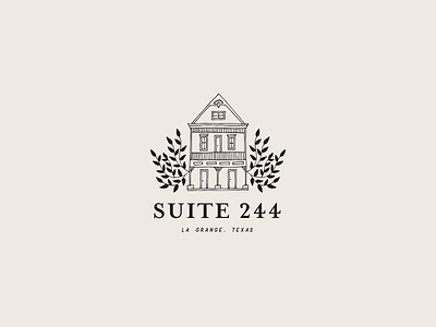 Suite 244 Logo Concept 3 branding design drawing hand drawn house illustration identity illustration lettering logo texas typography