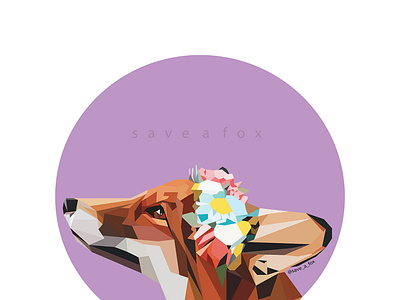 Sunny the fox adobe illustrator art artist character design digital art flat foxy illustration polygon polygon art vector volunteer