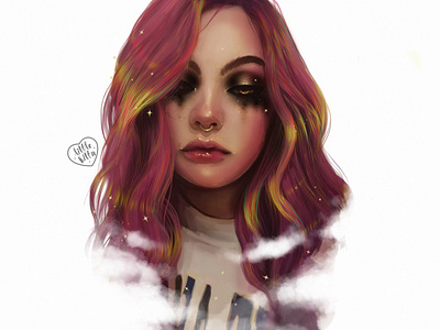 mirna adobe photoshop art artist artwork beauty digital art girl graphic design illustration instagram mirnakaplan pink portrait