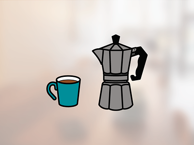 Moka Pot coffee icon infographic moka pot percolator