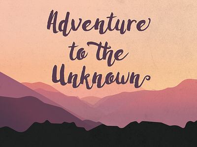 Unknown Adventures gradients illustration mountain sunset