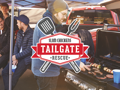 Tailgate Rescue badge grilling huskers logo partnership rescue spatula tailgate