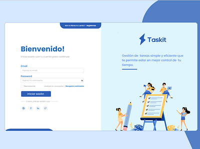 Sign In Form | Taskit ; App para administración de tareas app branding design form icon logo signin typography ui