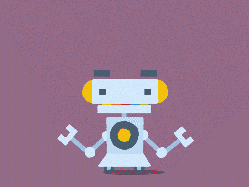 Robot after effects animated gif animation character animation gif robot vector illustration