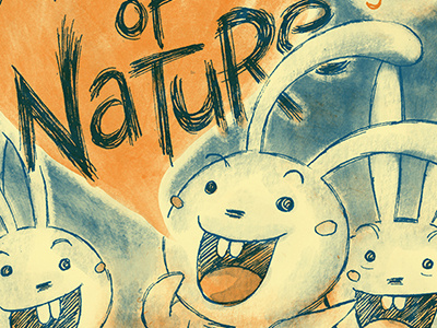 Nature of Nature #1 bunny mini risograph zine
