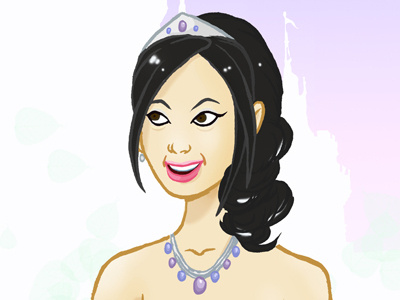 Princess Yumi caricature disney princess