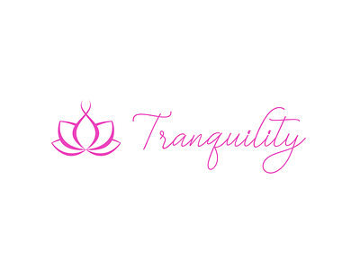 Tranquility Logo (with text) branding design ixdbelfast logo yoga