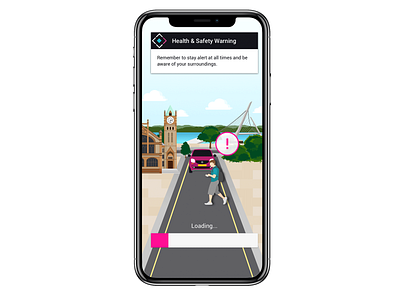 Walls Alive UI - Loading screen/Health & Safety Warning app design ar app augmented reality health and safety warning ar illustration ui ux