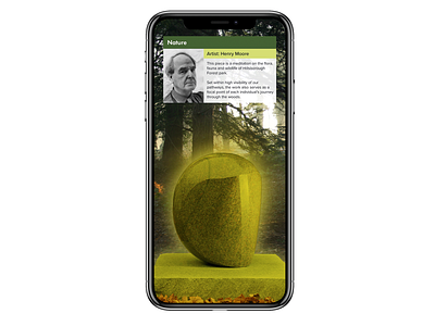 Into the Forest Sculpture UI app design augmentedreality ui ui design ux