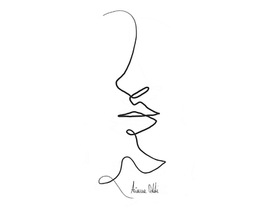 One-Line Digital Face's Drawing